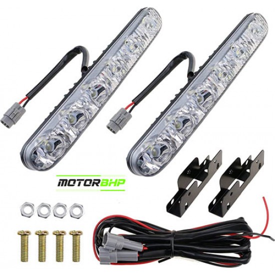 Universal Car 6 LED DRL Fog Light Without Indicator Function