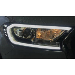Ford New Endeavour Headlight Cover With LED DRL Light (2016-21) Ford New Endeavour Headlight Cover With LED DRL Light (2016-21)