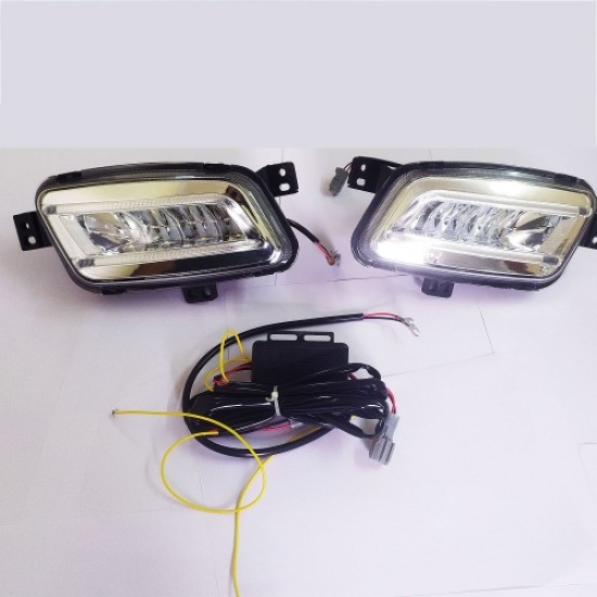 Ford New Endeavour Front LED DRL Fog Light with Indicator