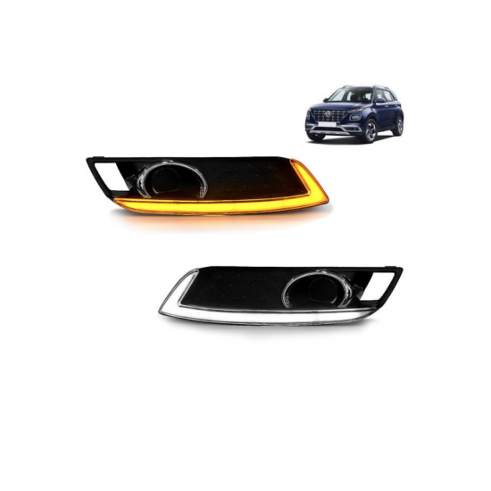 Hyundai Venue Front LED DRL Light In Matrix Edition