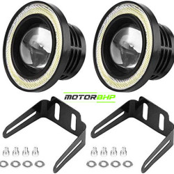 Universal Car Fog Light Angel Eye LED DRL Projector Light Universal Car Fog Light Angel Eye LED DRL Projector Light