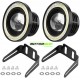 Universal Car Fog Light Angel Eye LED DRL Projector Light