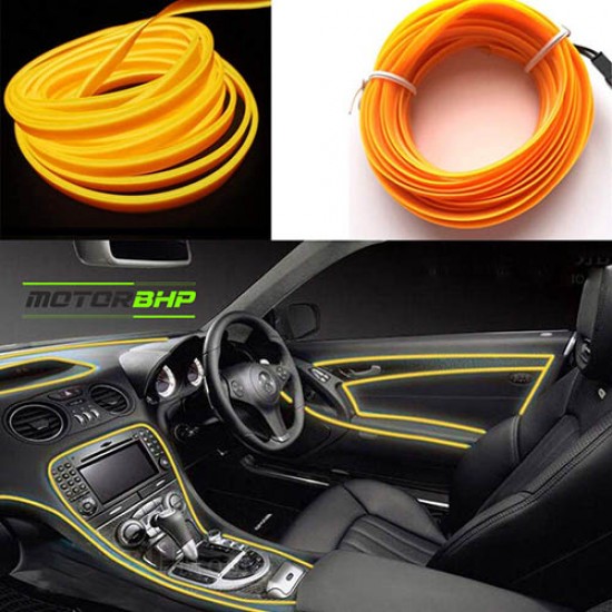 Universal Glowing Car Rope Light ( Yellow)