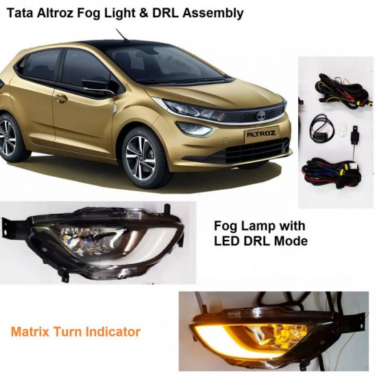  Tata Altroz LED DRL With Matrix Turn Signal Indicator With Fog Light 