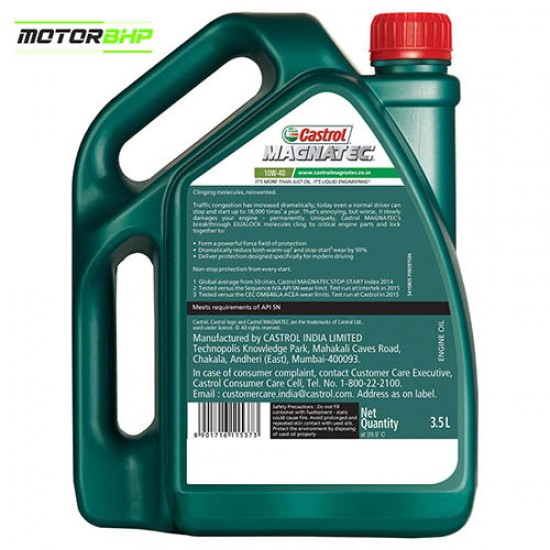 Castrol Magnatec Part-Synthetic Engine Oil for Petrol Cars (3.5 L) 10W-40 