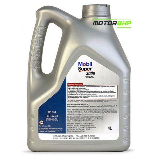 Mobil Super Fully Synthetic Petrol/Diesel Engine Oil (4 L)