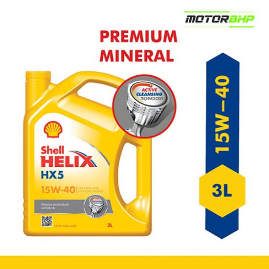 Shell Helix Premium Mineral Engine Oil for Diesel & Petrol Cars (3 L)