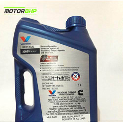 Valvoline Universal 20W 50 Engine Oil for Petrol Cars - 3 litres Valvoline Universal 20W 50 Engine Oil for Petrol Cars - 3 litres