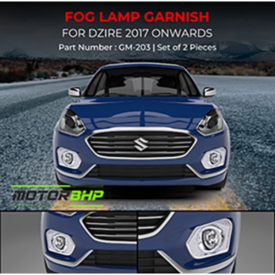  Maruti Suzuki Dzire Fog Lamp Chrome Garnish (2017-Onawrds)