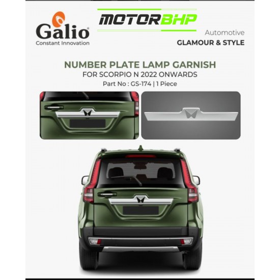 Mahindra Scorpio N Number Plate Lamp Garnish (2022 -Onwards)