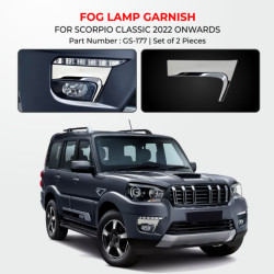 Mahindra Scorpio Classic Fog Lamp Chrome Garnish (2022-Onwards) Mahindra Scorpio Classic Fog Lamp Chrome Garnish (2022-Onwards)