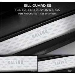 Maruti Suzuki Baleno Stainless Steel Sill Guard Foot Step (2022-Onwards)