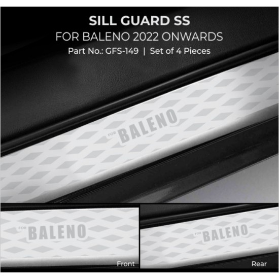 Maruti Suzuki Baleno Stainless Steel Sill Guard Foot Step (2022-Onwards)