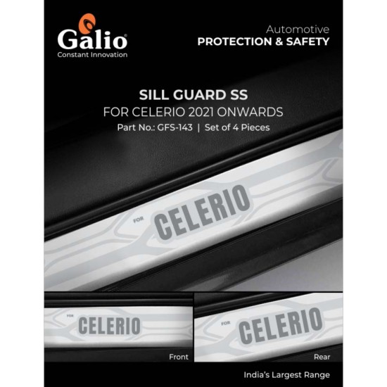 Galio Maruti Suzuki Celerio Stainless Steel Sill Guard Foot Step (2021-Onwards)