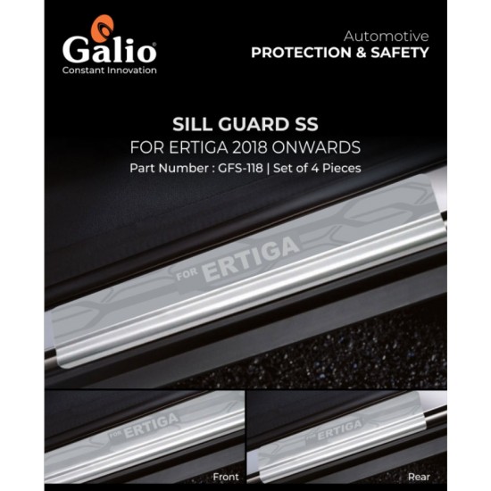 Galio Maruti Suzuki Ertiga Stainless Steel Scuff Door Foot Plate Sill Plate (2018-Onwards)