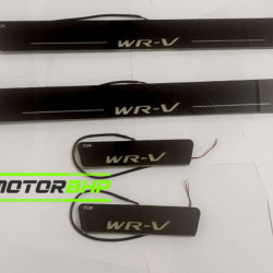 Honda WRV LED Door Foot Step Sill Plate Mirror Finish Black Glossy Honda WRV LED Door Foot Step Sill Plate Mirror Finish Black Glossy