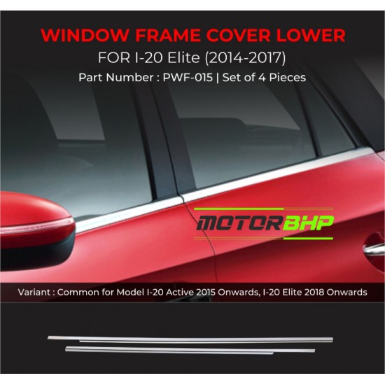 Hyundai i20 Elite Chrome Lower Window Garnish (2014-2017)