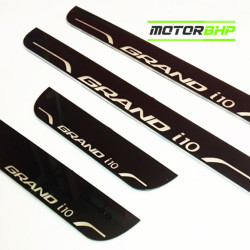 Hyundai Grand I10 LED Door Foot Step Sill Plate Mirror Finish Black Glossy Hyundai Grand I10 LED Door Foot Step Sill Plate Mirror Finish Black Glossy