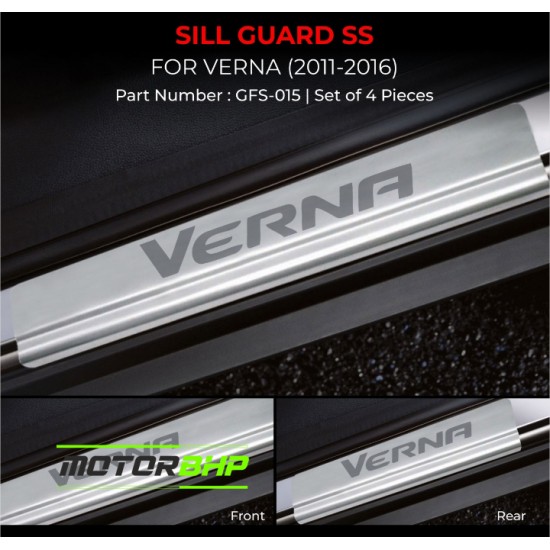 Hyundai Verna Stainless Steel Sill Guard Foot Step (2011-2016)