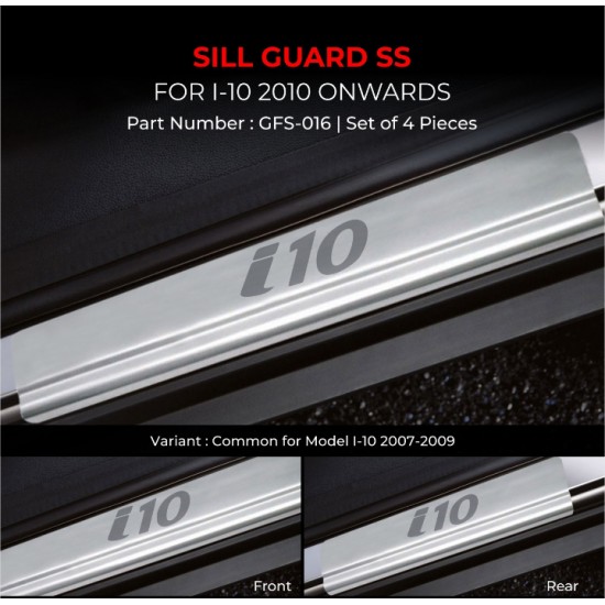 Hyundai i10 Stainless Steel Sill Guard Foot Step (2010-Onwards)