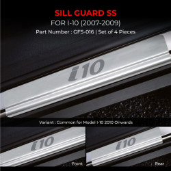 Hyundai i10 Stainless Steel Sill Guard Foot Step (2007-2009) Hyundai i10 Stainless Steel Sill Guard Foot Step (2007-2009)