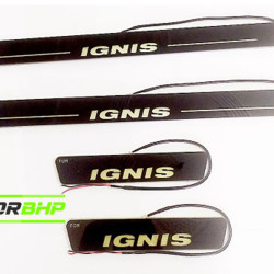 Maruti Suzuki Ignis LED Door Foot Step Sill Plate Mirror Finish Black Glossy  Maruti Suzuki Ignis LED Door Foot Step Sill Plate Mirror Finish Black Glossy