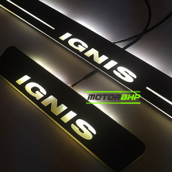 Maruti Suzuki Ignis LED Door Foot Step Sill Plate Mirror Finish Black Glossy  Maruti Suzuki Ignis LED Door Foot Step Sill Plate Mirror Finish Black Glossy