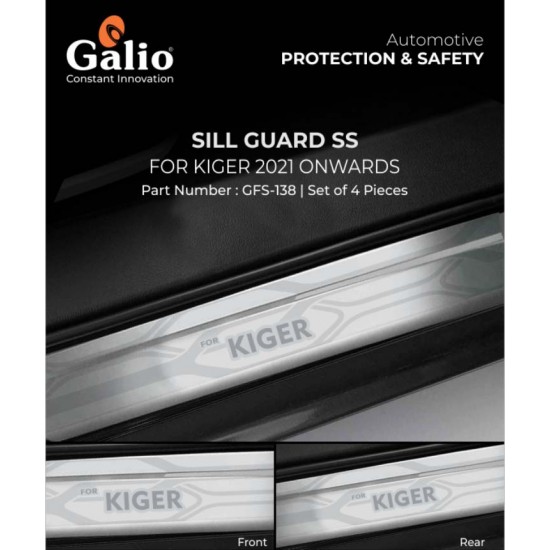 Galio Renault Kiger Stainless Steel Sill Guard Foot Step (2021-Onwards)
