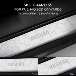 Skoda Kushaq Stainless Steel Sill Guard Foot Step (2021-Onwards)