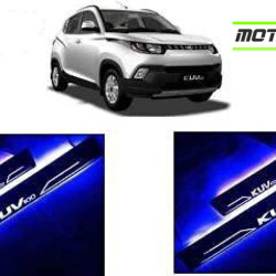 Mahindra KUV100 LED Door Foot Step Sill Plate Mirror Finish Black Glossy Mahindra KUV100 LED Door Foot Step Sill Plate Mirror Finish Black Glossy