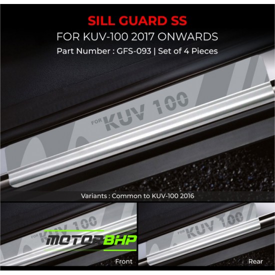 Mahindra KUV100 Stainless Steel Sill Guard Foot Step (2017 Onwards)