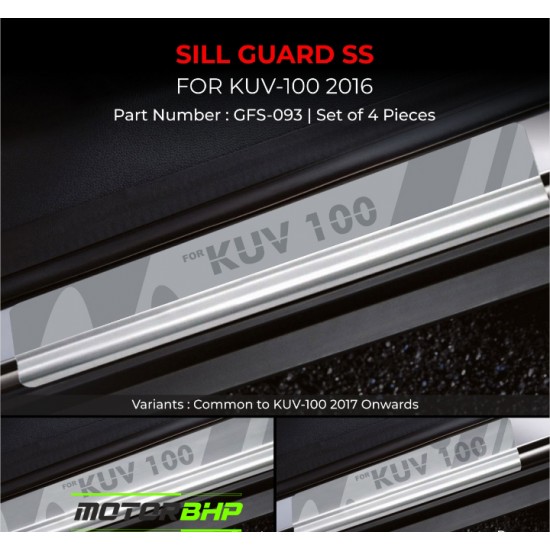 Mahindra KUV100 Stainless Steel Sill Guard Foot Step (2016 Onwards)