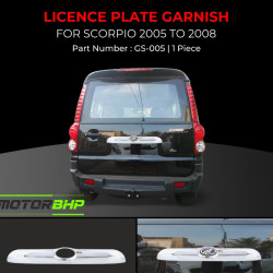 Mahindra Scorpio Licence Plate Garnish (2005-2008) Mahindra Scorpio Licence Plate Garnish (2005-2008)