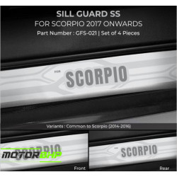 Mahindra Scorpio Stainless Steel Sill Guard Foot Step (2017 Onwards)