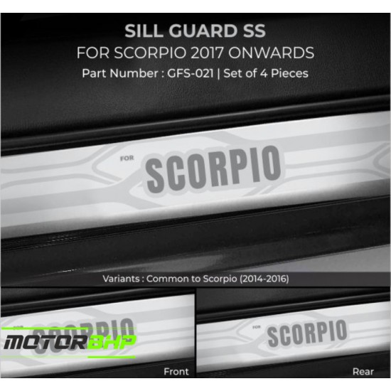 Mahindra Scorpio Stainless Steel Sill Guard Foot Step (2017 Onwards)