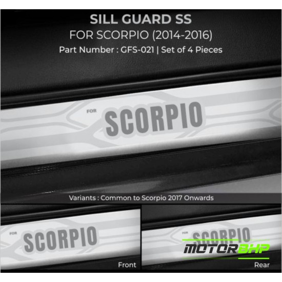 Mahindra Scorpio Stainless Steel Sill Guard Foot Step (2014-2016)