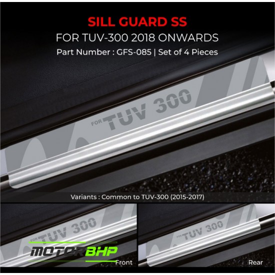 Mahindra TUV300 Stainless Steel Sill Guard Foot Step (2018 Onwards)