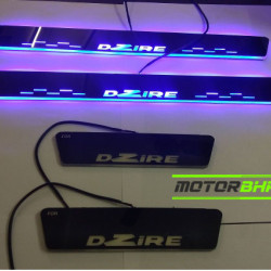 Maruti Suzuki Dzire LED Door Foot Step Sill Plate Mirror Finish Black Glossy Maruti Suzuki Dzire LED Door Foot Step Sill Plate Mirror Finish Black Glossy