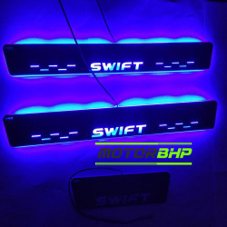 Maruti Suzuki Swift LED Door Foot Step Sill Plate Mirror Finish Black Glossy Maruti Suzuki Swift LED Door Foot Step Sill Plate Mirror Finish Black Glossy