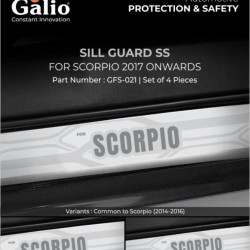 Galio Mahindra Scorpio Stainless Steel Sill Guard Foot Step (2017-Onwards) Galio Mahindra Scorpio Stainless Steel Sill Guard Foot Step (2017-Onwards)
