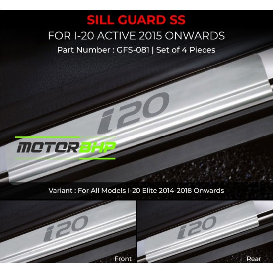 Hyundai i20 Active Stainless Steel Sill Guard Foot Step (2015-Onwards)
