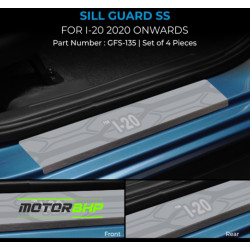 Galio Hyundai i20 Stainless Steel Sill Guard Foot Step (2020-Onwards) Galio Hyundai i20 Stainless Steel Sill Guard Foot Step (2020-Onwards)