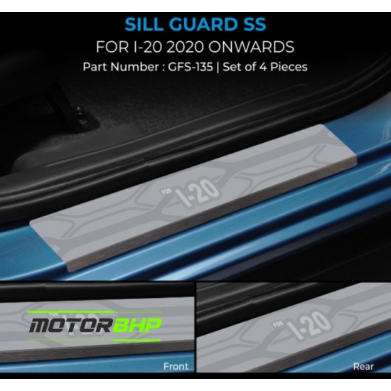 Galio Hyundai i20 Stainless Steel Sill Guard Foot Step (2020-Onwards)
