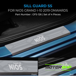Hyundai i10 Grand Nios Stainless Steel Sill Guard Foot Step Hyundai i10 Grand Nios Stainless Steel Sill Guard Foot Step