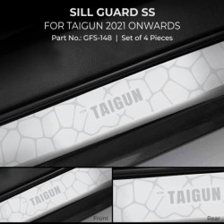 Volkswagen Taigun Stainless Steel Sill Guard Foot Step (2021-Onwards) Volkswagen Taigun Stainless Steel Sill Guard Foot Step (2021-Onwards)