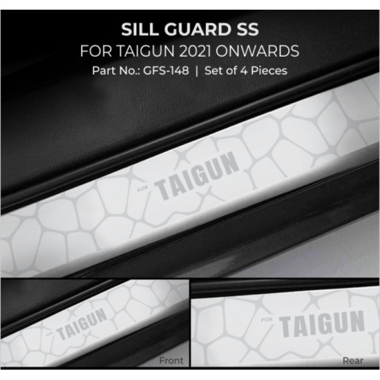 Volkswagen Taigun Stainless Steel Sill Guard Foot Step (2021-Onwards)
