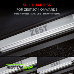 Tata Zest Stainless Steel Sill Guard Foot Step (2014 Onwards) Tata Zest Stainless Steel Sill Guard Foot Step (2014 Onwards)