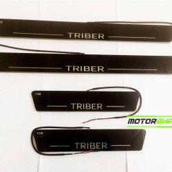 Renault Triber LED Door Foot Step Sill Plate Mirror Finish Black Glossy Renault Triber LED Door Foot Step Sill Plate Mirror Finish Black Glossy