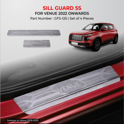Hyundai Venue Stainless Steel Sill Guard Foot Step (2022-Onwards) Hyundai Venue Stainless Steel Sill Guard Foot Step (2022-Onwards)