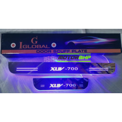 Mahindra XUV700 LED Door Foot Step Sill Plate Mirror Finish Black Glossy  Mahindra XUV700 LED Door Foot Step Sill Plate Mirror Finish Black Glossy